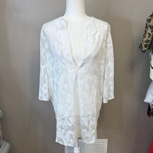 Lilly Pulitzer White Blouse with Pink Tag